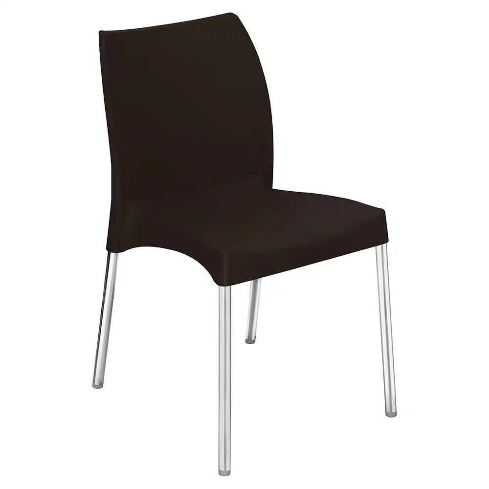 Nilkamal Novella 07 Plastic Armless Chair (Season Rust Brown)