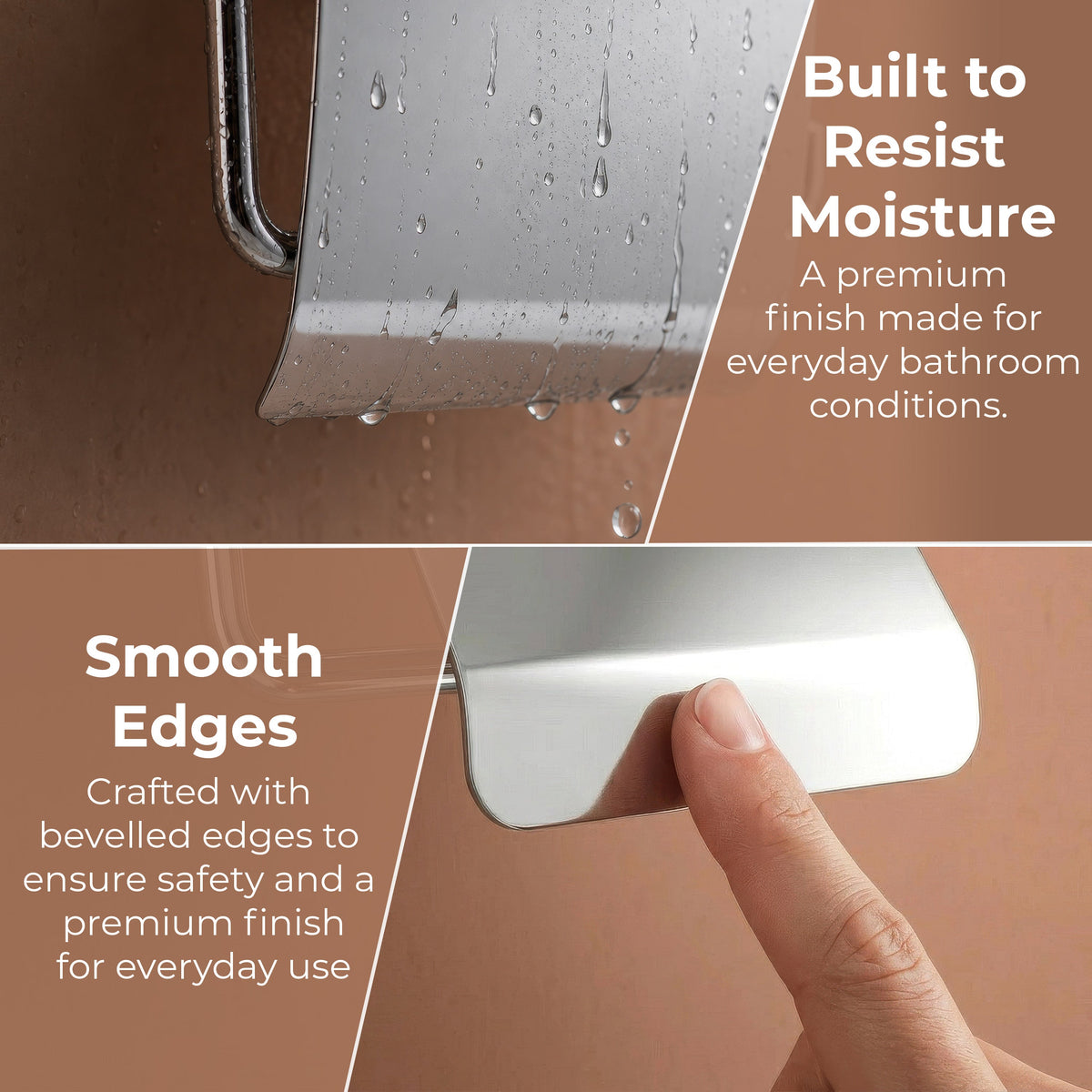 Plantex J4 Stainless Steel Toilet Paper Holder for Bathroom/Tissue Holder for Washroom/Toilet roll Holder for Wall Mounted/Bathroom Accessories (Chrome Finish) Onix-5