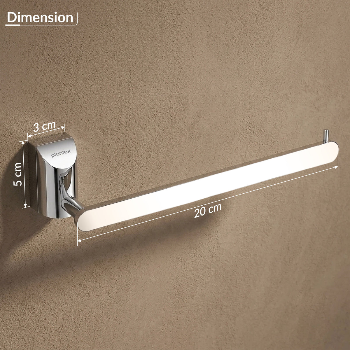 Plantex Smero Pure Brass Hand Towel Hanger/Towel Holder for Washbasin/Napkin Hanger for Wash Basin/Bathroom Accessories (Chrome Finish) Superb-2