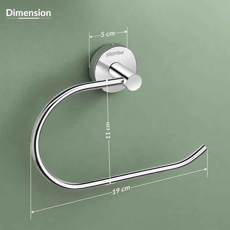 Plantex Stainless Steel Napkin Holder for Wash Basin/Towel Hanger for Bathroom/Napkin Hanger/Bathroom Accessories - Pack of 1 (Chrome)-2