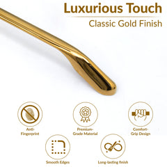 Plantex Cabinet Handle/96mm Handle for Drawer/Wardrobe/Kitchen Handle/Pull-Push Handle for Home/Office - Pack of 1 (Gold) (Model APS-PH-101)-3