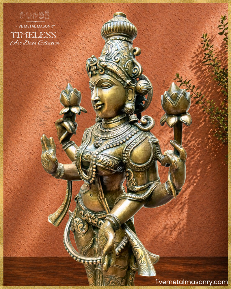 Lakshmi Panchaloha Bronze Icon - 20" Standing - Timeless Collection