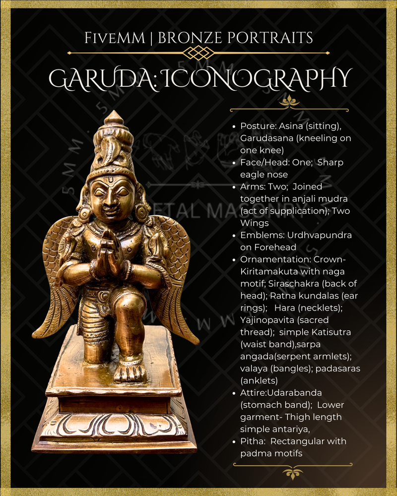 Garuda Panchaloha Bronze Icon - 6.5"