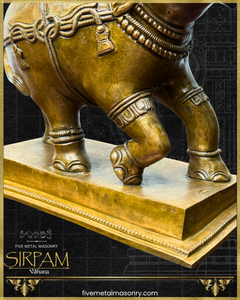 Gaja:Elephant Panchaloha Bronze Icon - 8" - Sirpam Collection