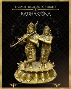 Radha Krishna Panchaloha Bronze Icon - 5.5"