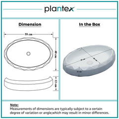 Plantex Table Top Wash Basin For Bathroom/Designer Ceramic Basin/Countertop Vessel Sink Basin - Indo-European Collection (24x 16 x 5 Inch)-2