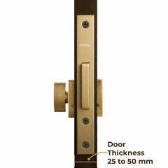 Plantex Dead Lock for Main Door/Lock with Brass 70mm Cylinder with Lock Body and 3 Computerized Keys - Pack of 1 (Brass Antique)-3