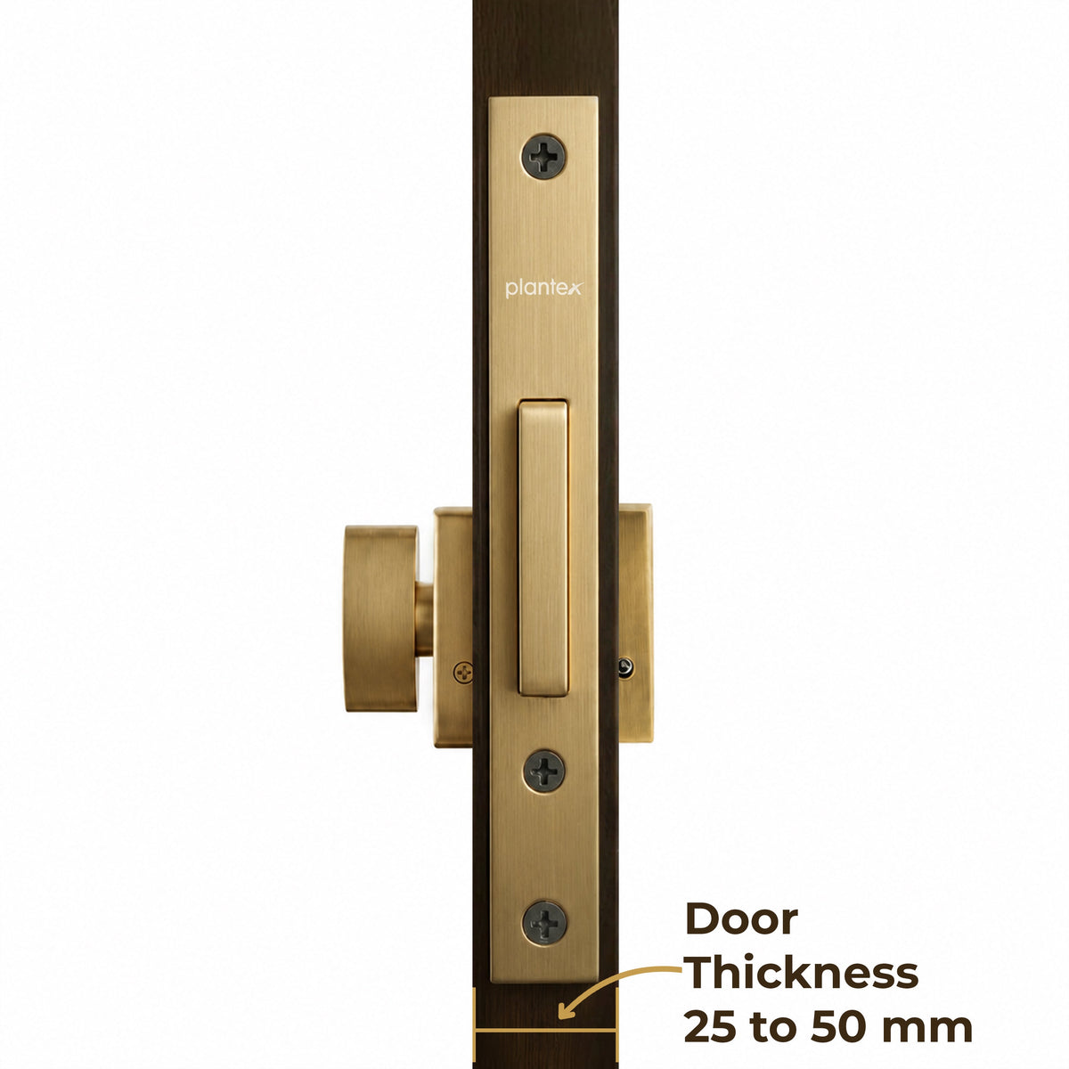 Plantex Dead Lock for Main Door/Lock with Brass 70mm Cylinder with Lock Body and 3 Computerized Keys - Pack of 1 (Brass Antique)-3
