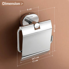 Plantex J4 Stainless Steel Toilet Paper Holder for Bathroom/Tissue Holder for Washroom/Toilet roll Holder for Wall Mounted/Bathroom Accessories (Chrome Finish) Onix-2