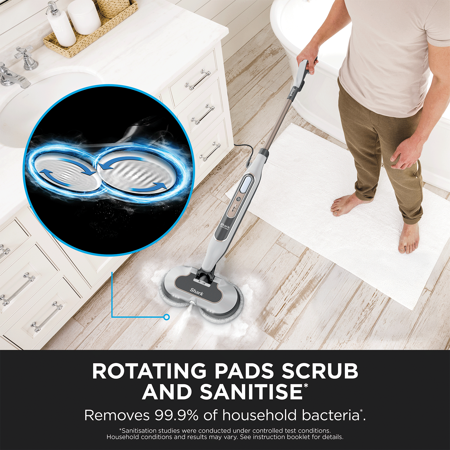 Shark Steam & Scrub Steam Mop (S8201) | Automatic Steam & Scrub
