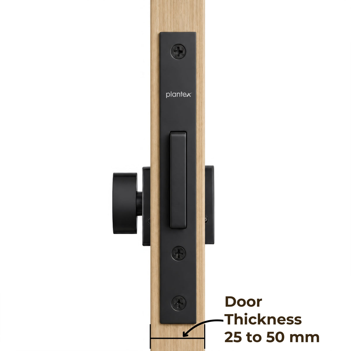 Plantex Dead Lock for Main Door/Lock with Brass 70mm Cylinder with Lock Body and 3 Computerized Keys - Pack of 1 (Z-Black)-3