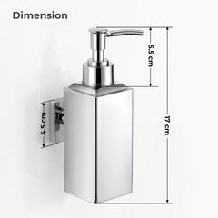 Plantex 304 Grade Stainless Steel Soap Dispenser for Wash Basin/Wall Mounted Soap Dispenser for Bathroom/Hotel/Restaurants - Pack of 1 (Regent-Chrome)-2
