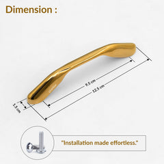 Plantex Cabinet Handle/96mm Handle for Drawer/Wardrobe/Kitchen Handle/Pull-Push Handle for Home/Office - Pack of 1 (Gold) (Model APS-PH-101)-2