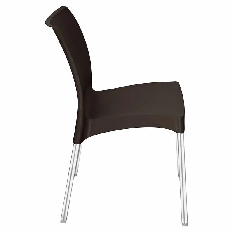 Nilkamal Novella 07 Plastic Armless Chair (Season Rust Brown)