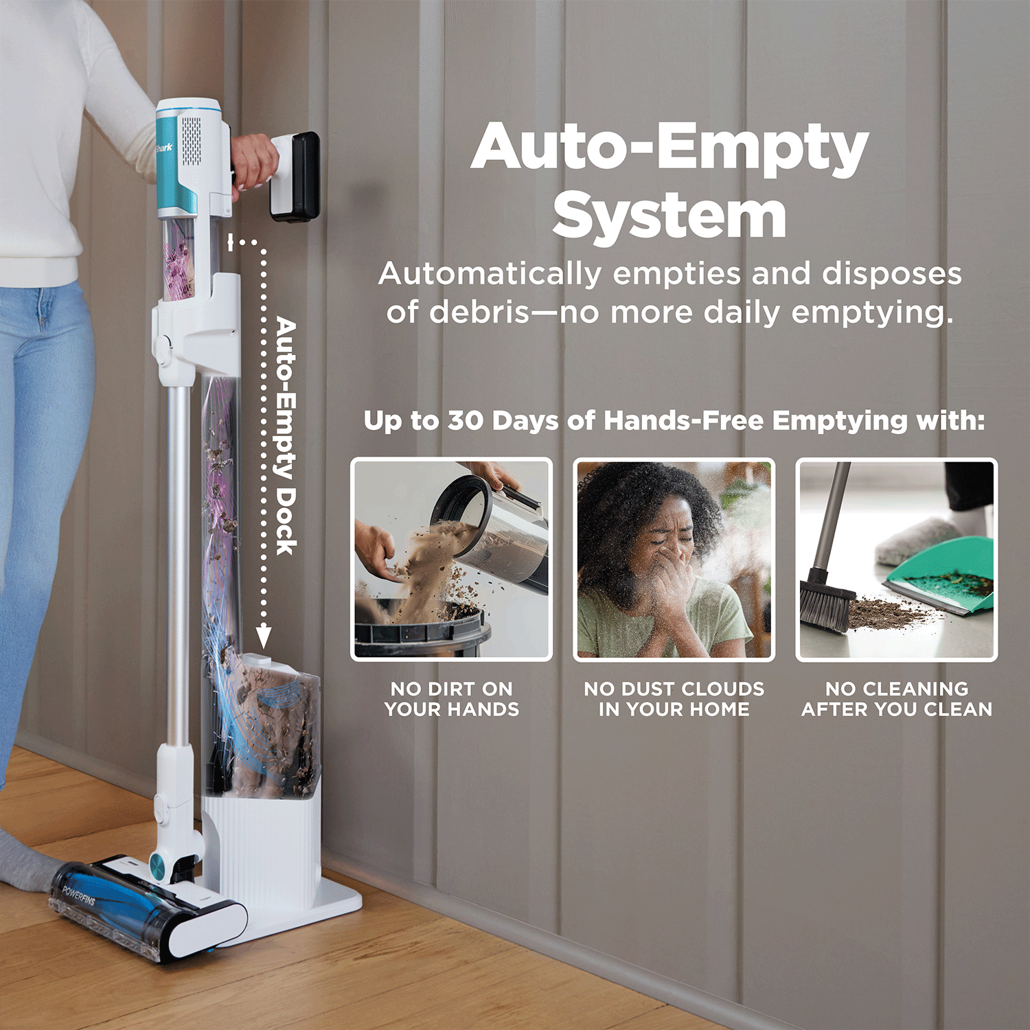 Shark Clean & Empty Cordless Stick Vacuum (BU3521INT) | Auto-Empty Dock
