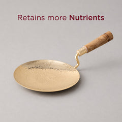 Traditional Brass Tawa | Authentic Dining Collection | 25.5 cm | Total Weight: ~1 kg