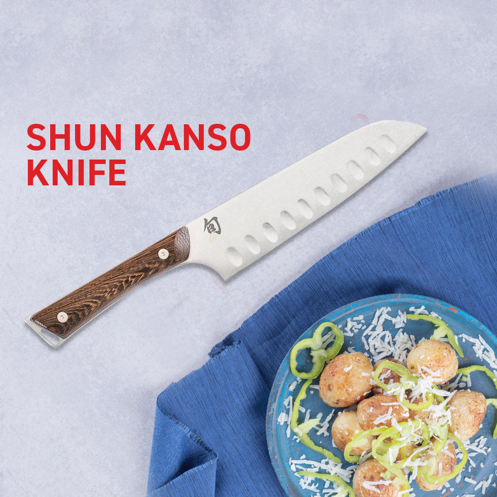 KAI Shun Kanso 7-Inch Hollow-Ground Santoku Knife [SWT0718]