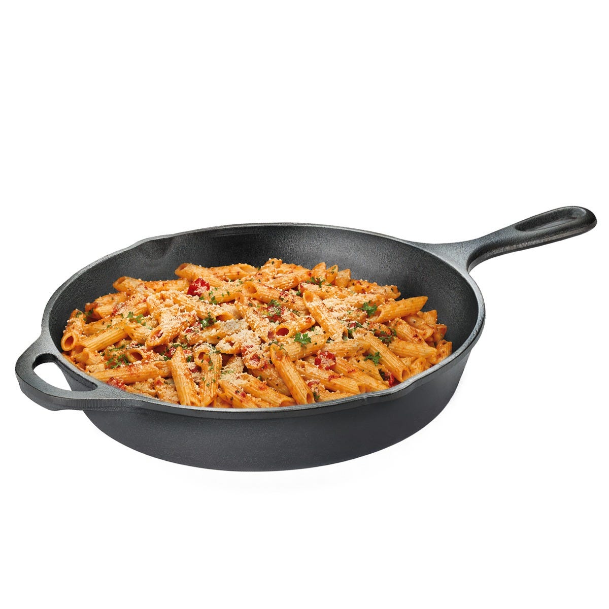 Prestige Cast Iron Kadai 24cm/2L + Prestige Cast Iron Fry Pan 24cm/2.6L, Ferrocast Flo Series, Non-Stick, Chemical Free, Preseasoned, Gas & Induction Compatible, Lifetime Warranty