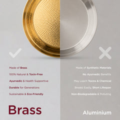 100% Pure Brass Paraat for Atta Kneading • Durable & Easy to Clean (पीतल का परात) | Total Weight: ~1.3 kg