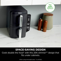 Ninja Double Stack DualZone Digital Air Fryer (SL300IN) | 7.6L, Cook 4 Foods at Once | Vertical Design