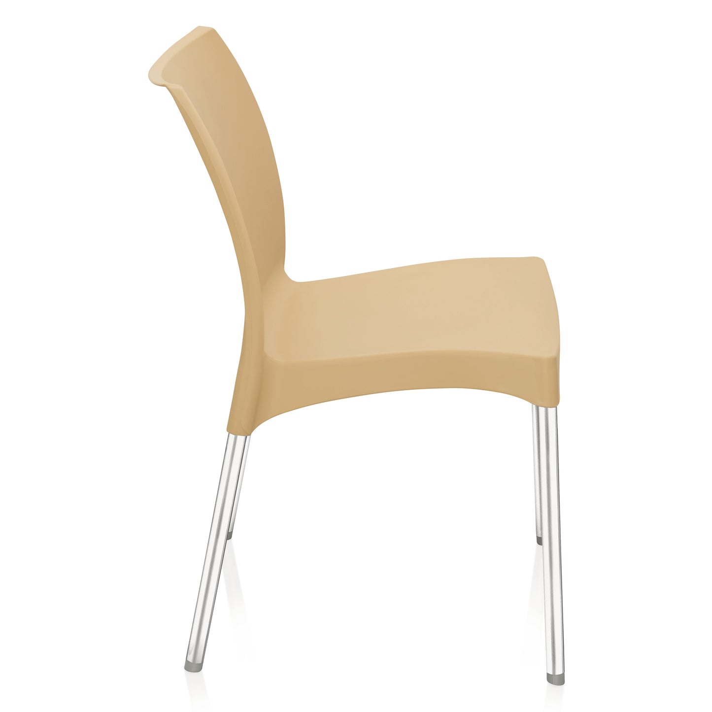 Nilkamal Novella 07 Plastic Armless Chair (Biscuit Brown)