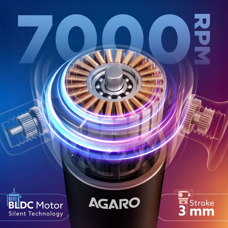 AGARO Imperial Handheld Deep Tissue Massager, Vibrating Muscle Massager - Therapy Back Massager for All Body Relief - Mu