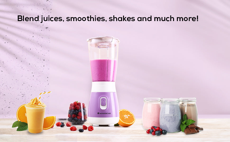 Orchid Personal Blender, 250W Copper Motor, 600ml Transparent Jar, Stainless Steel Blades for Perfect Blending, Hassle Free Blending of Fruits & Vegetable Juices, Protein Shakes, Smoothies