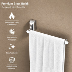 Plantex Smero Pure Brass Hand Towel Hanger/Towel Holder for Washbasin/Napkin Hanger for Wash Basin/Bathroom Accessories (Chrome Finish) Superb-5