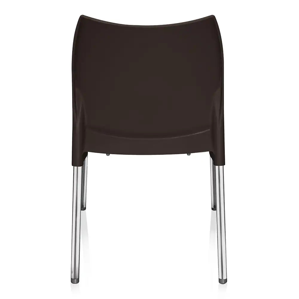 Nilkamal Novella 07 Plastic Armless Chair (Season Rust Brown)
