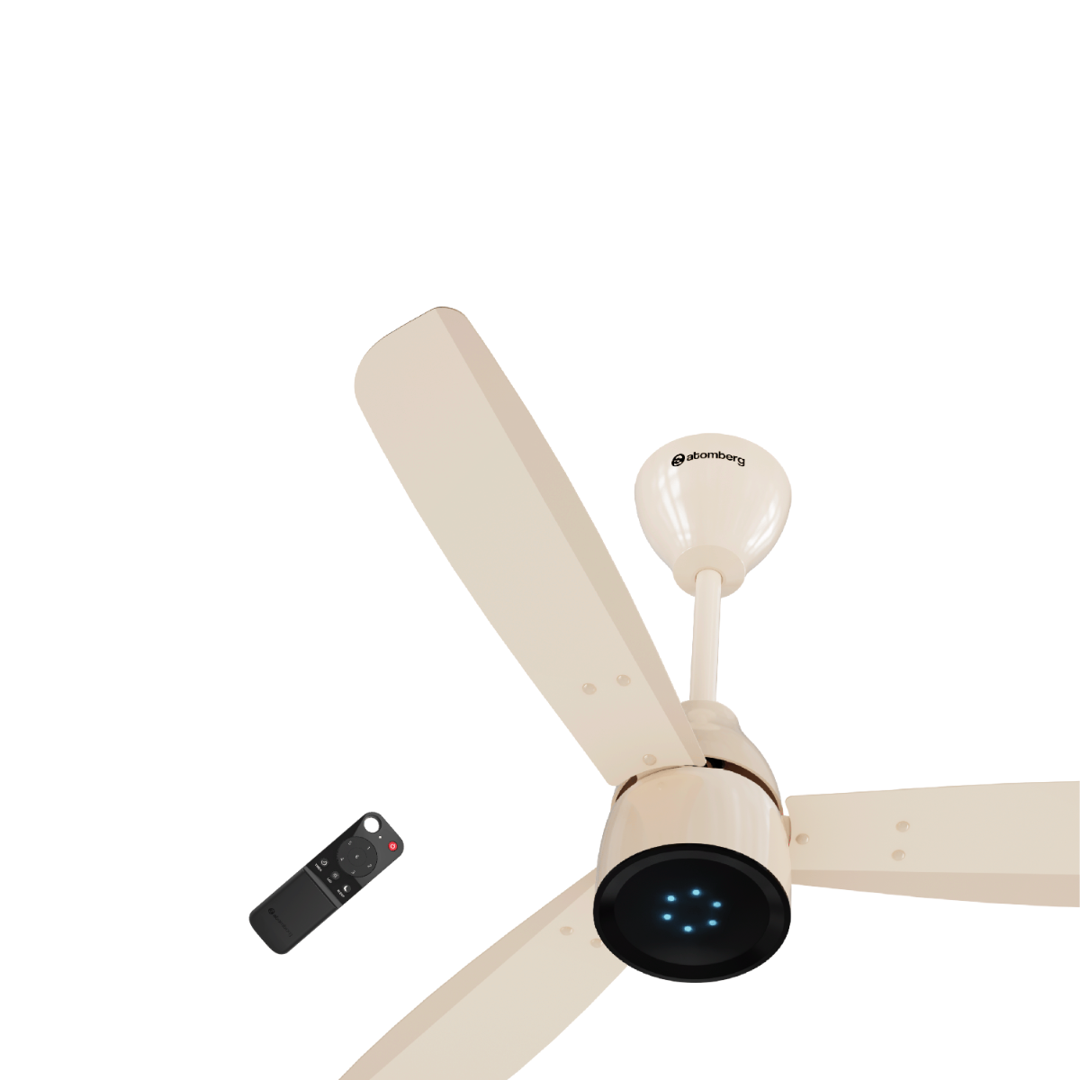 atomberg Renesa Prime 900mm BLDC Ceiling Fan with Remote | 5 Star | 35W | 180 CMM Air Delivery | LED Speed Indicator | Low Noise | 3 Year Warranty (Gloss Seasand Ivory)