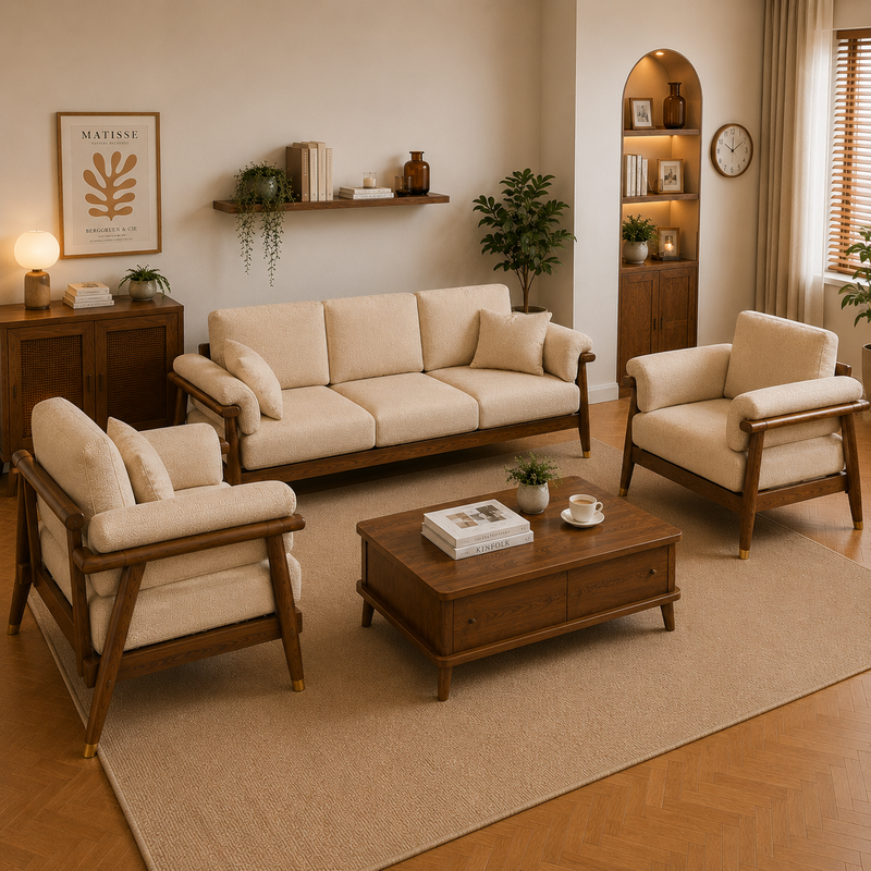Mamta Milano Luxury Italian 3+1+1 Seater Sofa Set