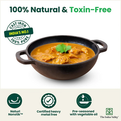 CASTrong Cast Iron Cookware Set: Tawa + Kadai, Kitchen Set for Home, Pre-seasoned, 100% Pure, Toxin-free, Induction