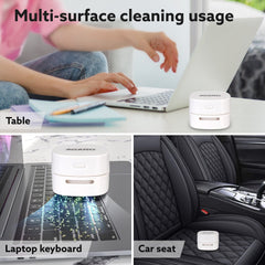 AGARO Crown Mini Desk Vacuum Cleaner, Battery Operated, Use Upto 2.5 Hours, Mini Cordless Sweeper for Cleaning Desktop, Pantry, Paper Shavings, Crumbs, Keyboard Dust, Nails & Pet Hair, White-6