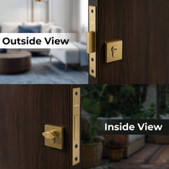 Plantex Dead Lock for Main Door/Lock with Brass 70mm Cylinder with Lock Body and 3 Computerized Keys - Pack of 1 (Brass Antique)-5