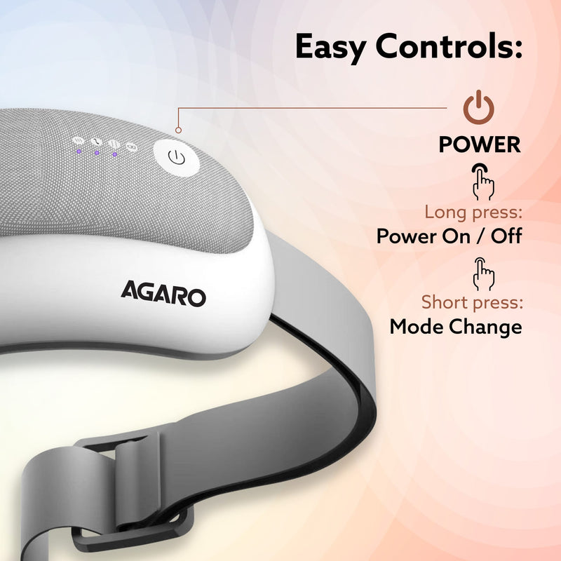 AGARO Elite Eye Massager with Air Compression, Rechargeable, Heat & Vibration-5