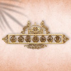 Brass Ashtalakshmi Wall hanging  (12 Inch)