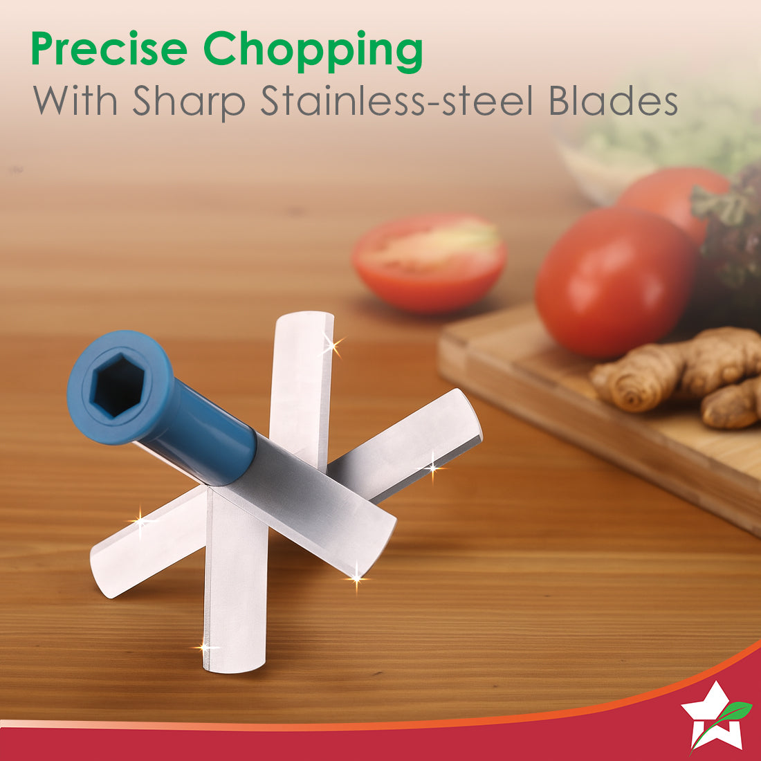 Wonderchef Pulse Vegetable String Chopper | Vegetable Cutter | 900ml | 6 Sharp Stainless-steel Blades for Precise Cuttin