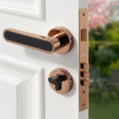 Plantex Door Lock Set with Keys/Mortise Door Lock for Home/Office/Hotel - Pack of 1 (OHMH-21, PVD Rose Gold & Black)-6