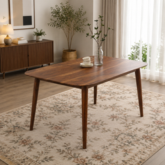 Astera Sheesham Wood 4 Seater Dining Set with Natural Cane Chairs