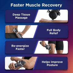 AGARO Imperial Handheld Deep Tissue Massager, Vibrating Muscle Massager - Therapy Back Massager for All Body Relief - Mu