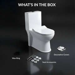 Plantex Commode for Toilet/Ceramic One Piece Western Toilet/Rimless Commode with Soft Closing Toilet Seat - S Trap Outlet (White)-5
