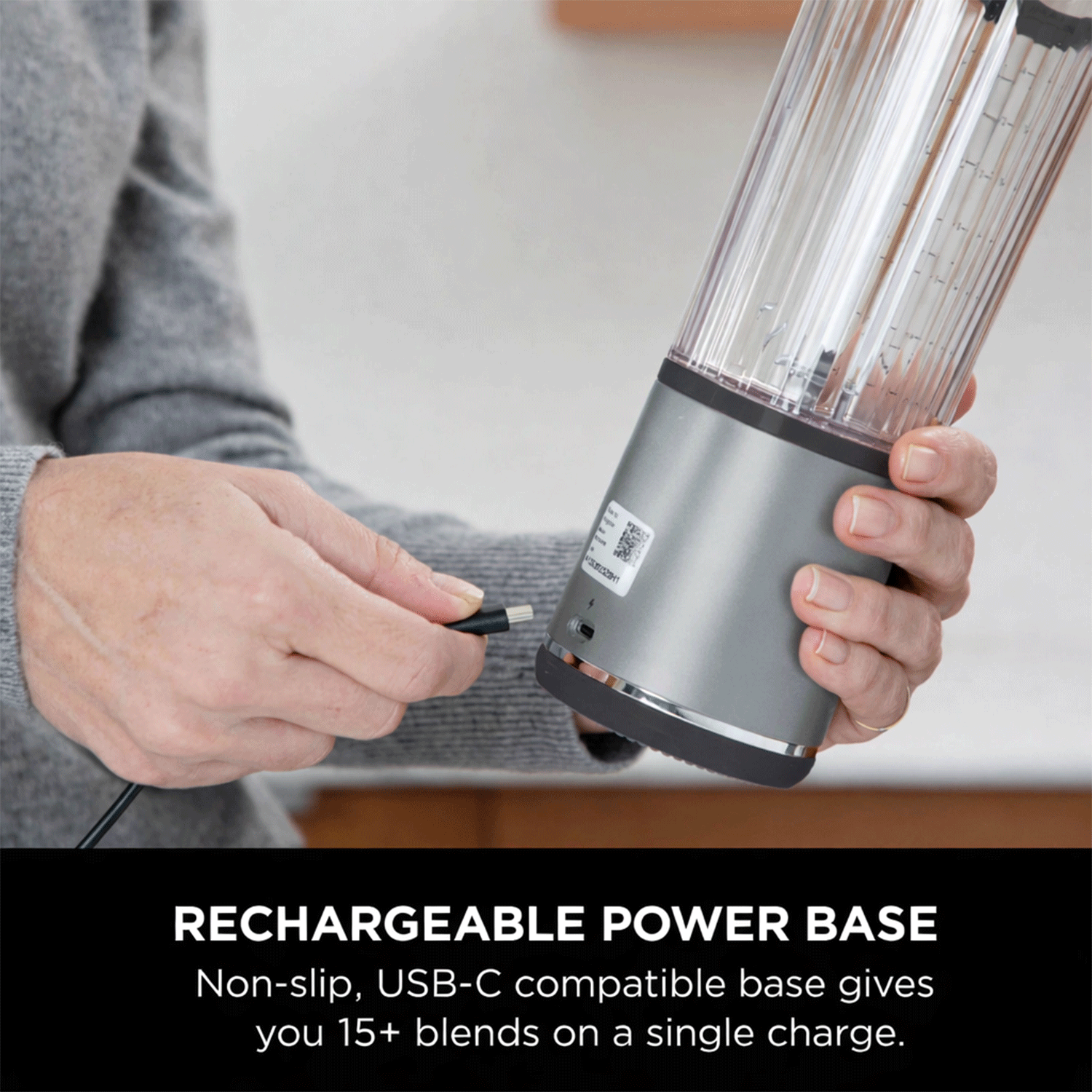 Ninja Blast Portable Cordless Blender (BC151IN) | 530ml, USB-C Rechargeable | Leak-Proof Lid