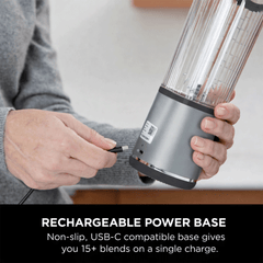 Ninja Blast Portable Cordless Blender (BC151IN) | 530ml, USB-C Rechargeable | Leak-Proof Lid