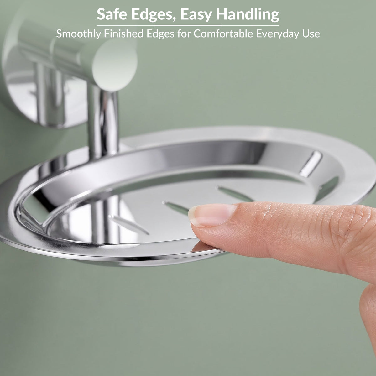 Plantex Stainless Steel Soap Holder for Bathroom/Soap Stand/Soap Dish/Soap Storage/Bathroom Accessories - Brezza (Chrome)-3