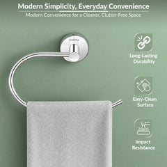 Plantex Stainless Steel Napkin Holder for Wash Basin/Towel Hanger for Bathroom/Napkin Hanger/Bathroom Accessories - Pack of 1 (Chrome)-6