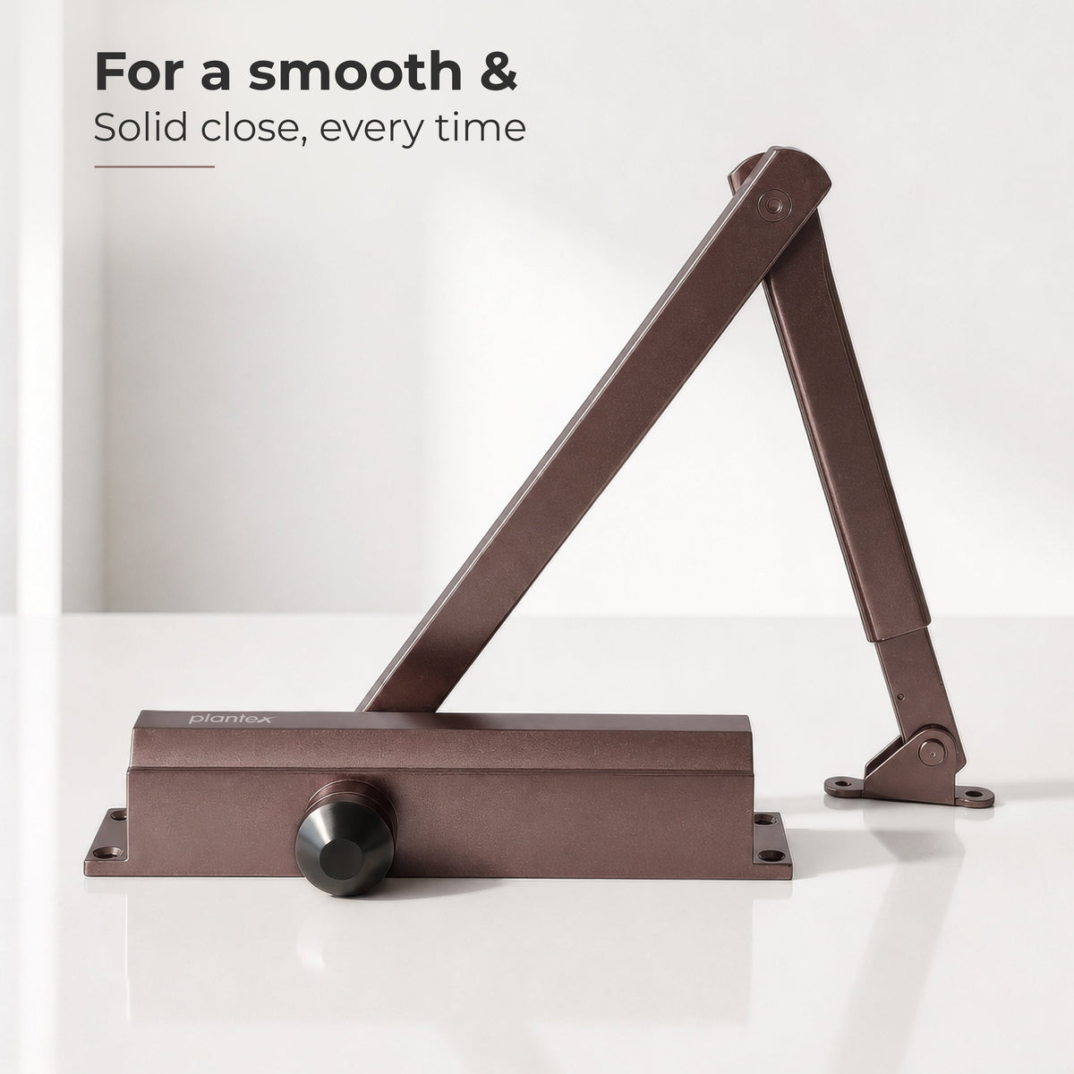 Plantex Premium Heavy Duty Aluminium Door Closer/Automatic Hydraulic Door Closer/Soft Door Closers for Hotel-Home-Office (ISO 9001 Certified)(Capacity 75 Kg, Brown)-6