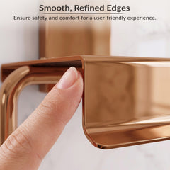 Plantex 304 Grade Stainless Steel Stylish and Durable Toilet Paper Stand/Bathroom Tissue Paper Holder with Mobile Stand/Bathroom Accessories (Crystal,PVD Rose Gold)-3