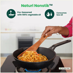 CASTrong Cast Iron fry pan/ skillet, Pre-seasoned, Naturally Nonstick, 100% Pure, Toxin-free, Fry pan for Kitchen Use, 8.1 In/ 20.5 cm/2 kg
