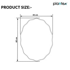 Plantex Glass Frameless Oval Mirror for Wall/Mirror with Beveled Smooth Edges/Mirror for Bathroom/Dressing Room/Living Room/Bedroom/Entryway - (18 X 24 Inch), Clear-2