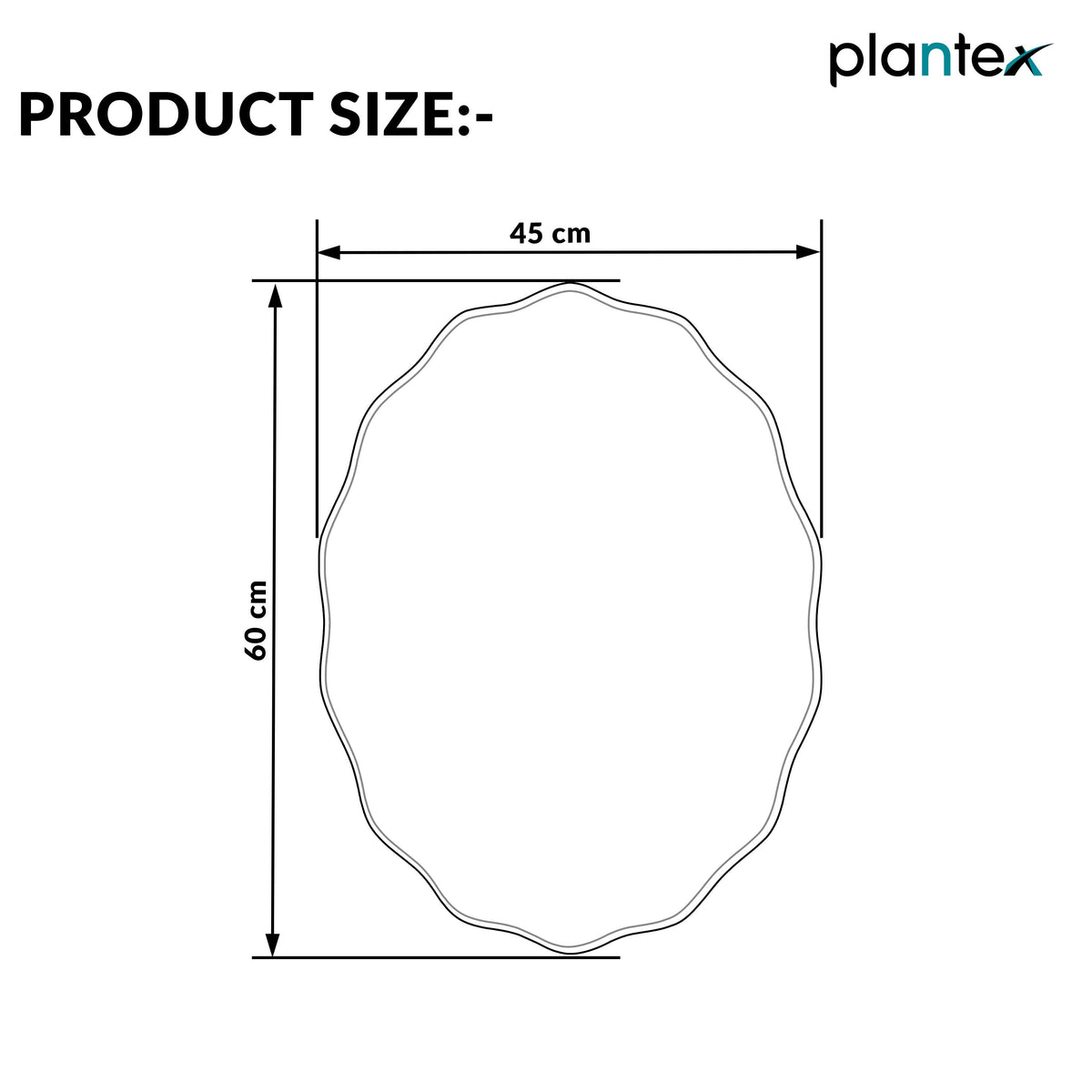 Plantex Glass Frameless Oval Mirror for Wall/Mirror with Beveled Smooth Edges/Mirror for Bathroom/Dressing Room/Living Room/Bedroom/Entryway - (18 X 24 Inch), Clear-2